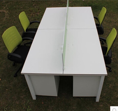 员工位办公最好的简约现代钢架结构办公桌组合4人位职员电脑桌