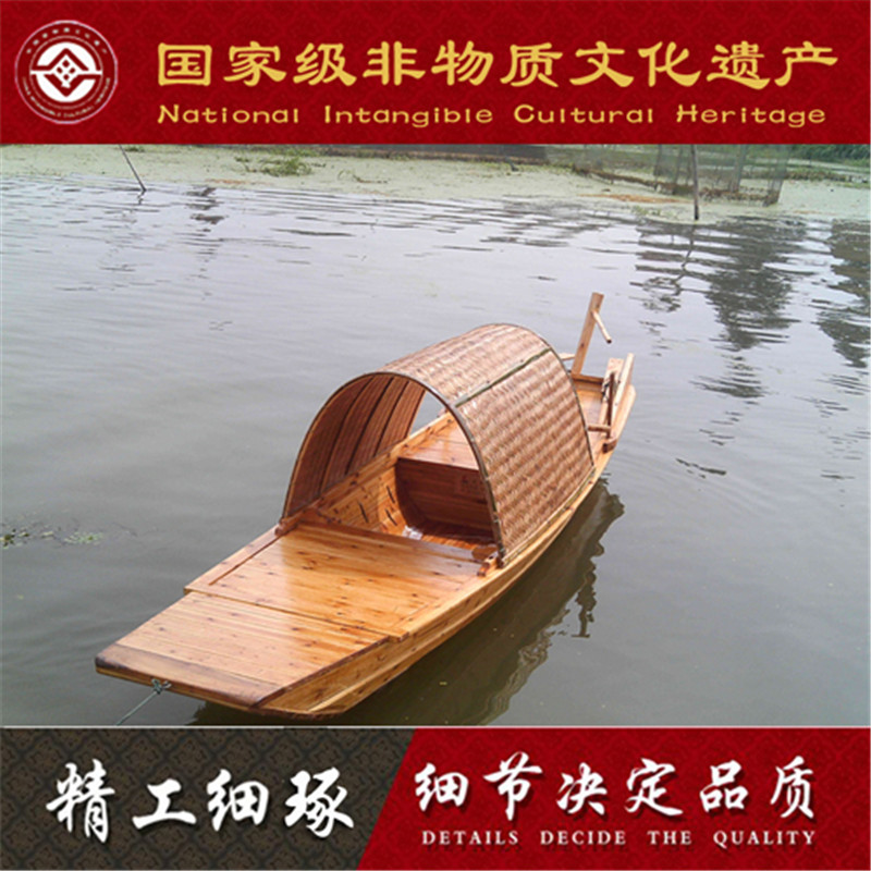 泰州市木船厂家出售新款桂林小乌篷船厂家