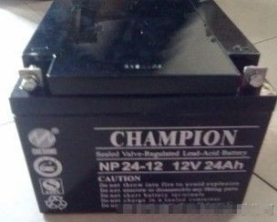 供应冠军蓄电池NP24-12 铅酸免维护12V24AH直流屏 EPS电源专用 电瓶