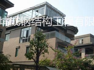 供应广州阳光房玻璃工程设计、加工安装认准广州埔成网架钢结构公司