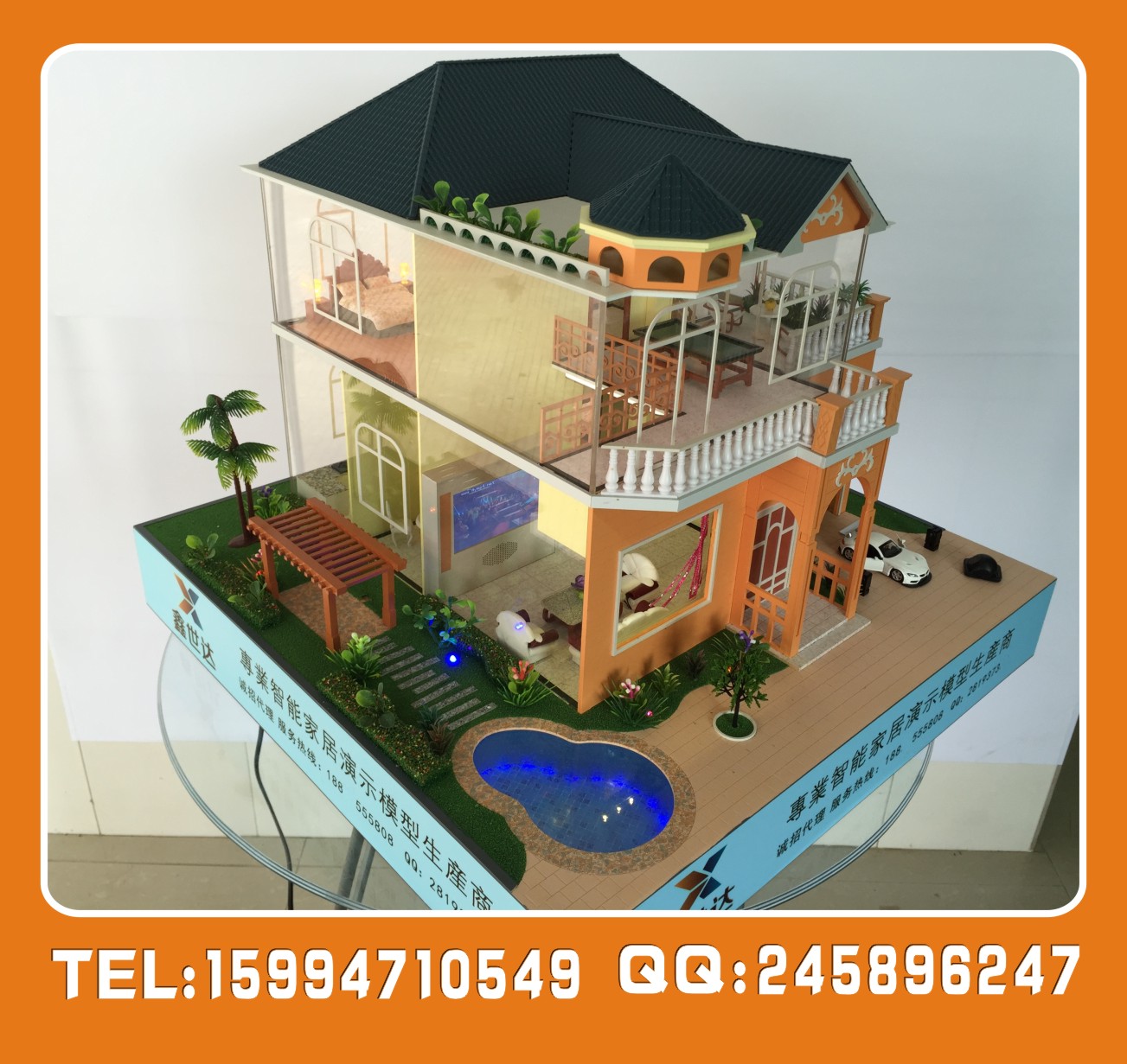 供应深圳智能别墅沙盘模型 智能演示模型 智能家居模型 别墅模型图片