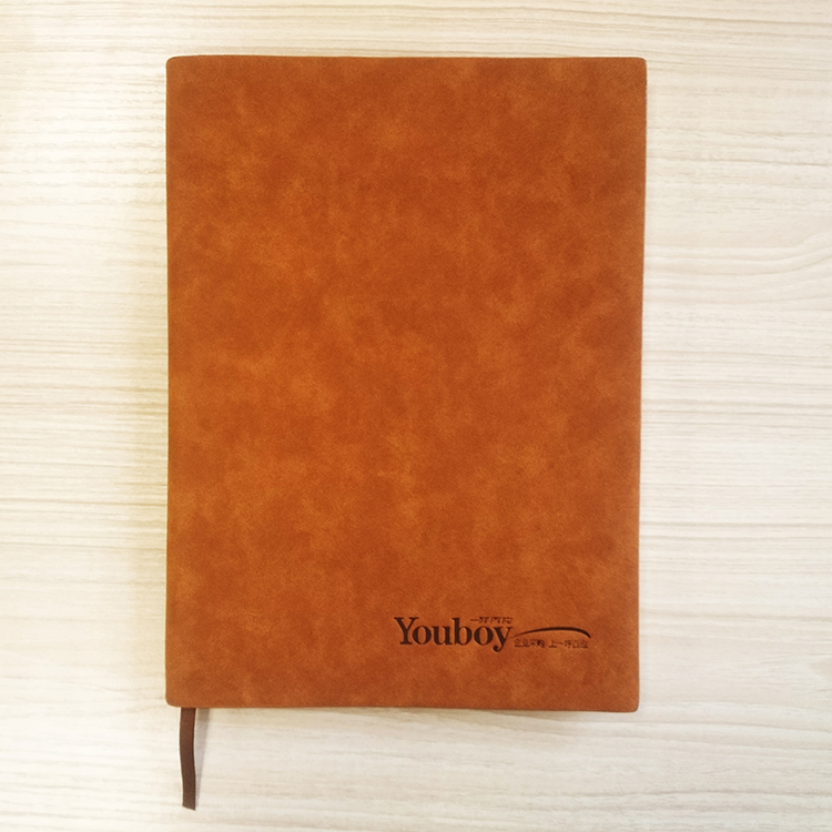 供应用于记录的一呼百应企业文化-真皮羊皮笔记本 棕黄色
