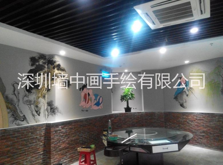 供应深圳湘菜馆墙体彩绘,湘菜餐厅壁画彩绘施工,深圳墙体彩绘公司