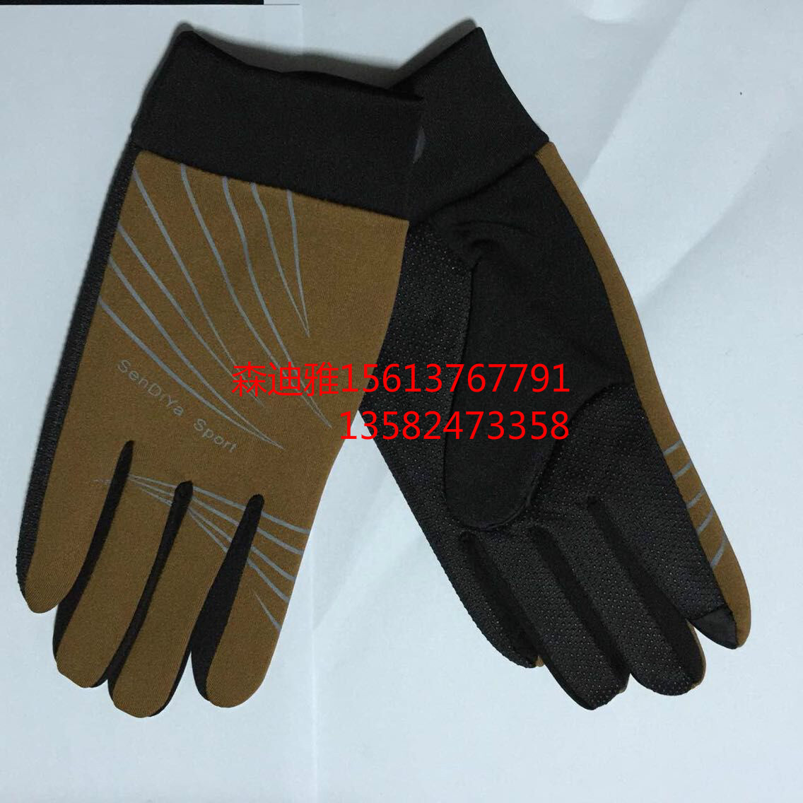 供应休闲手套运动手套触屏手套手套定制 森迪雅手套的生产流程。