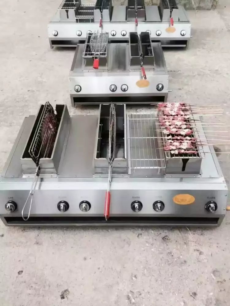 供应振鑫东ZXD-2多功能烧烤机、燃气多功能烤鱼炉 多功能烤鱼机、烧烤机图片