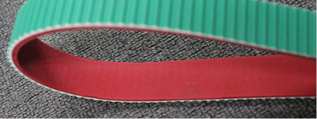 加红胶带绿布同步带广州生产厂家供应包装机械皮带 加红胶带绿布同步带 一体成型