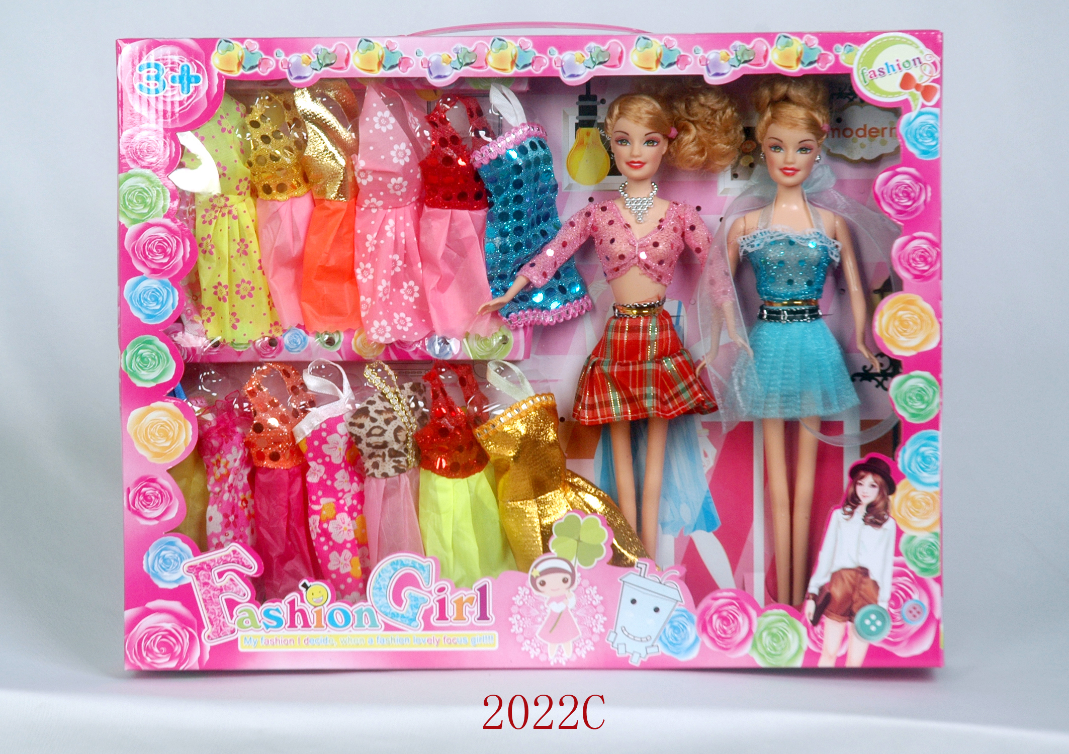 工厂直销芭比娃娃玩具彩盒套装，批发