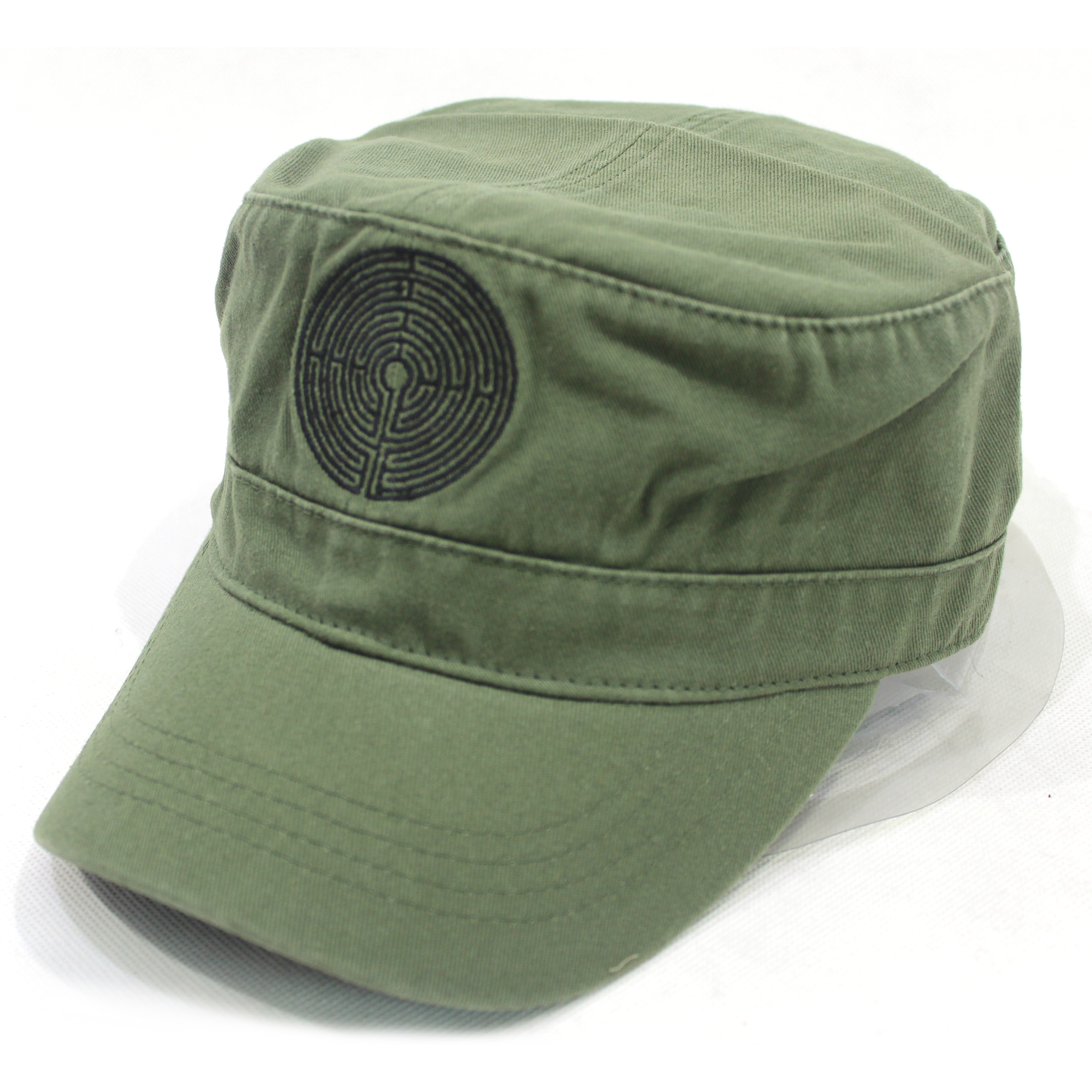 厂家定制绿色平顶军帽 夏季男士遮阳帽 户外训练纯棉平顶鸭舌帽  刺绣平顶帽
