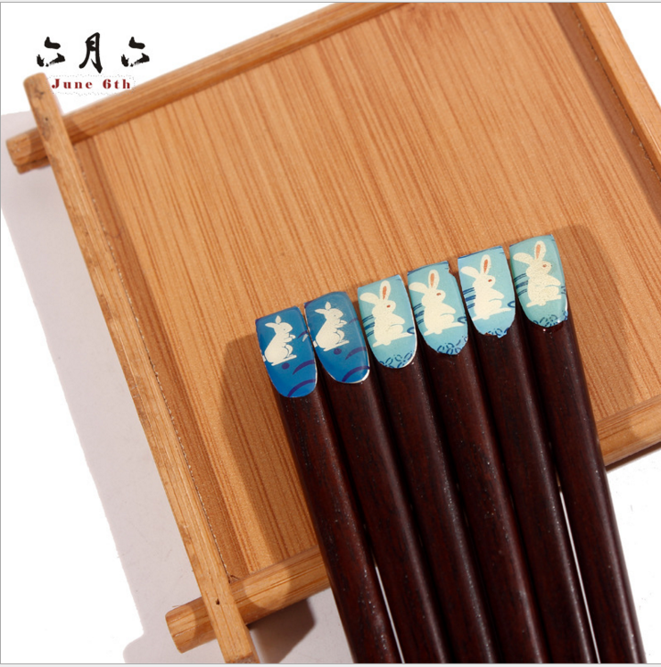 滴胶筷子 定制筷子 创意竹筷子木