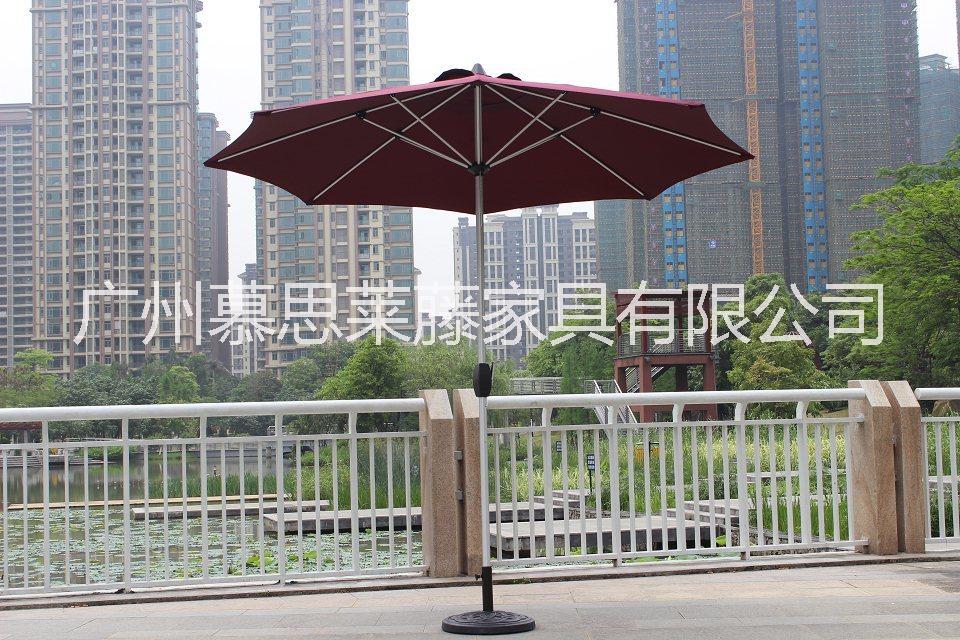 中柱伞 手摇太阳伞  花园中柱伞 桌椅配套遮阳伞 中柱铝伞 可印刷LOGO图片