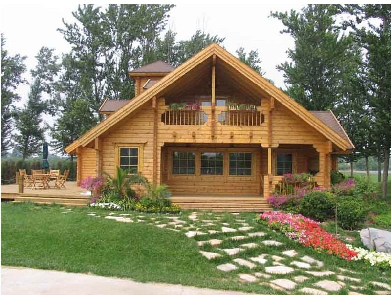 木结构房子休闲度假木屋别墅