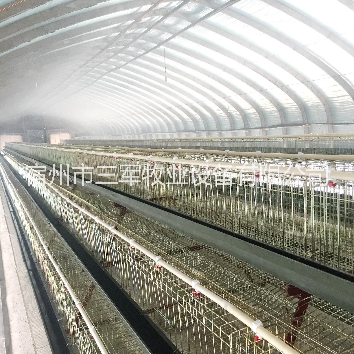 阶梯式成套蛋鸡笼阶梯式成套蛋鸡笼 三军牧业厂家直销 高强度养殖场鸡笼 组装