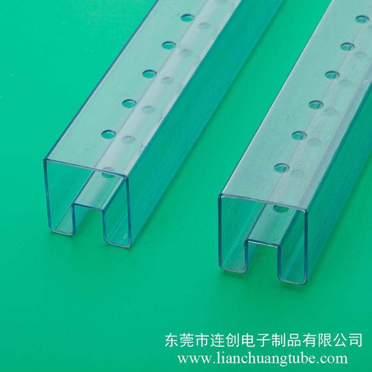透明pvc继电器塑料方管包装管参数继电器透明方管生产厂家