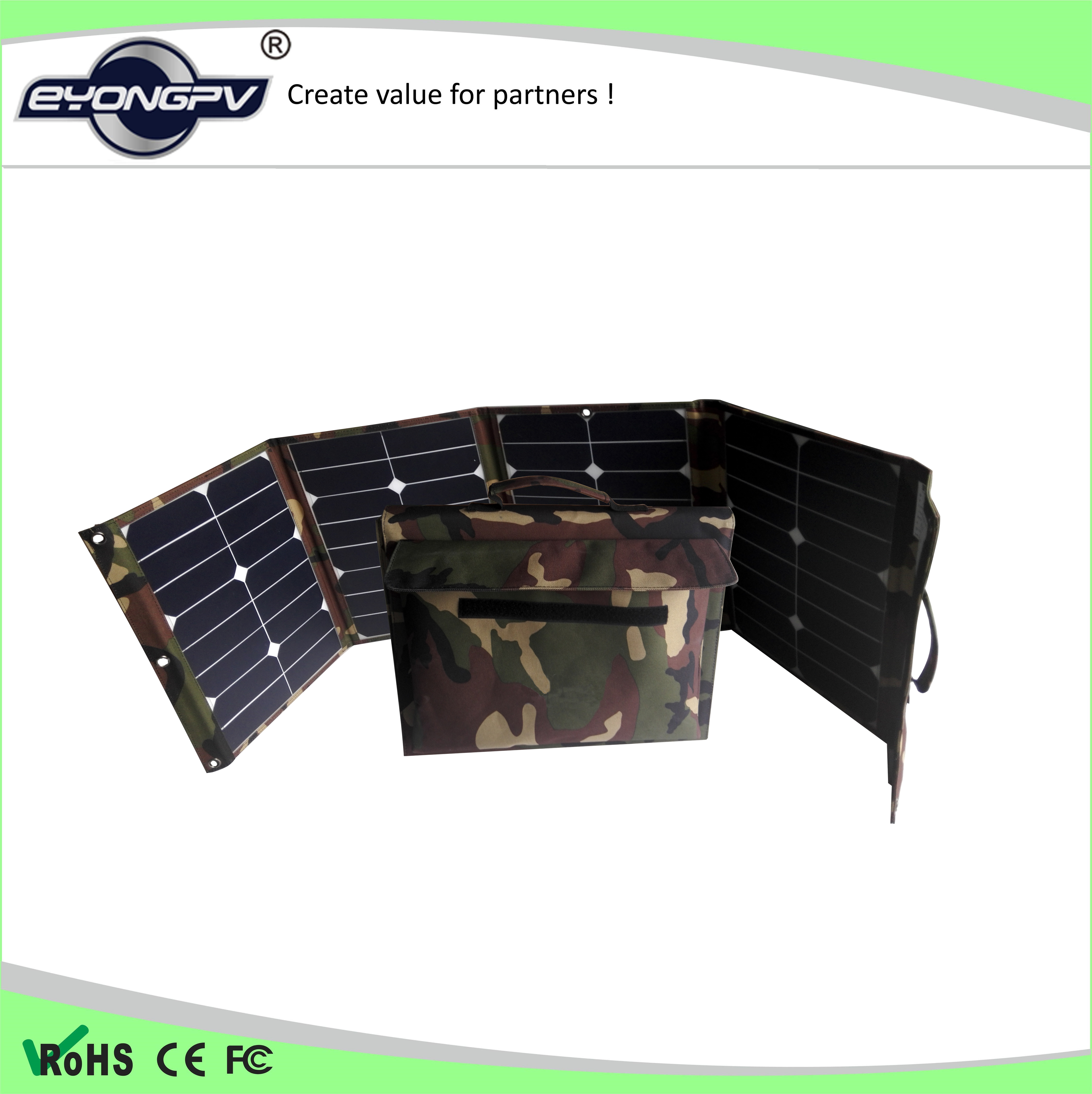 70W高效折叠太阳能充电包批发