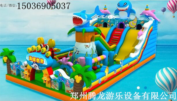 郑州腾龙厂家直销充气城堡 儿童水上乐园 水滑梯 大攀岩 蹦蹦床
