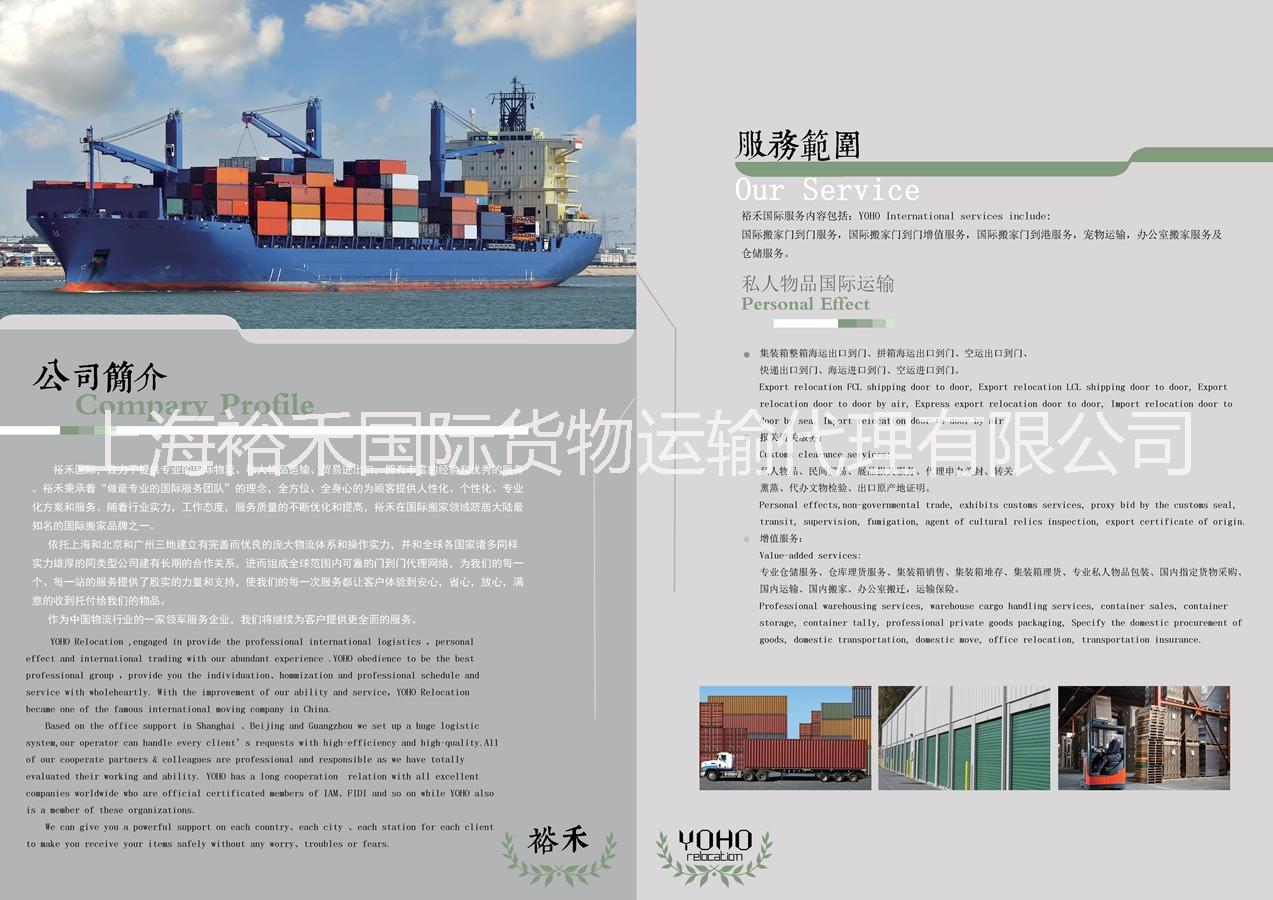 上海裕禾国际货运专业国际物流公司图片