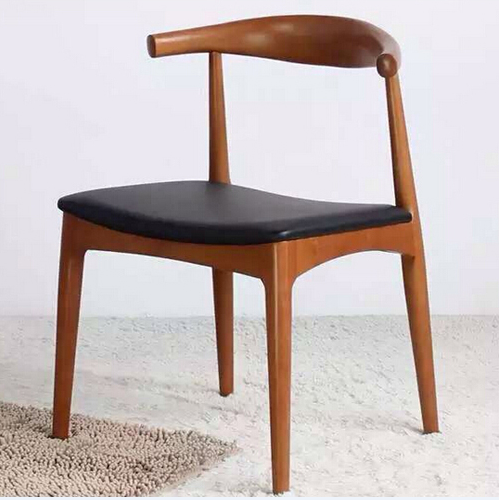 新古典时尚欧式实木牛角椅 复古椅餐椅  书房靠背洽谈椅子   创意休闲牛角椅子