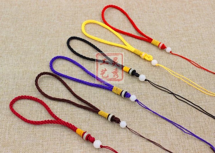 厂家直销 各种款式手把绳 玉珠吊绳 汽车挂件吊绳颜色型号齐全