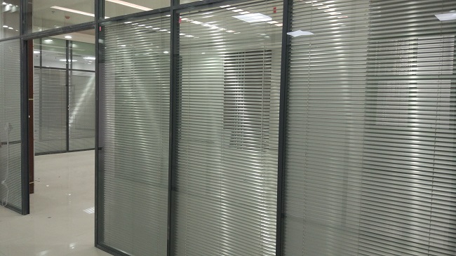 玻璃隔断-办公室双玻百叶隔断墙批发