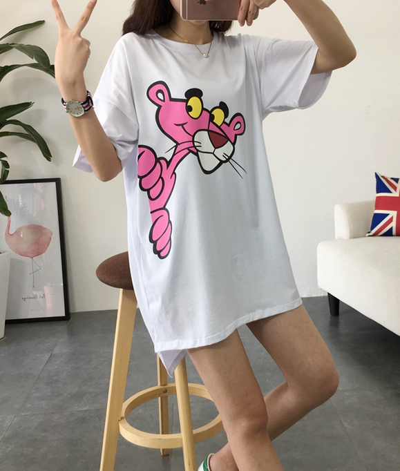 潍坊市宽松纯棉T恤短袖销售   新款大码女装图片