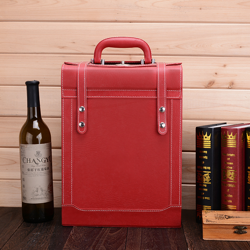 定制款皮质红酒盒单支 定制款皮质红酒盒单支双支 创意皮质葡萄酒礼盒图片