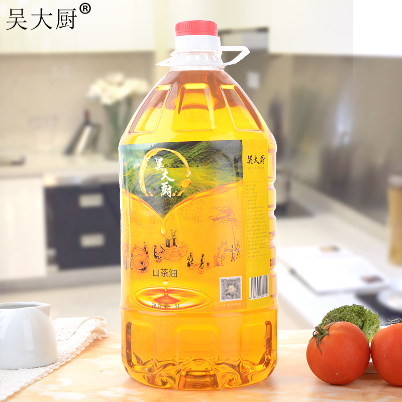 吴大厨山茶油5l家庭实惠装茶籽油食用油长寿油月子油