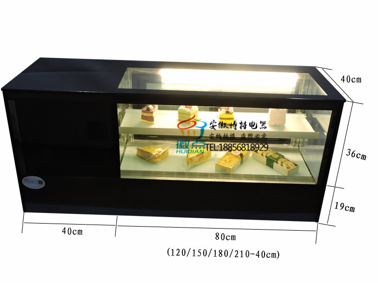 供应直角桌上型蛋糕柜台式寿司柜小型西点展示柜直角冷藏蛋糕柜