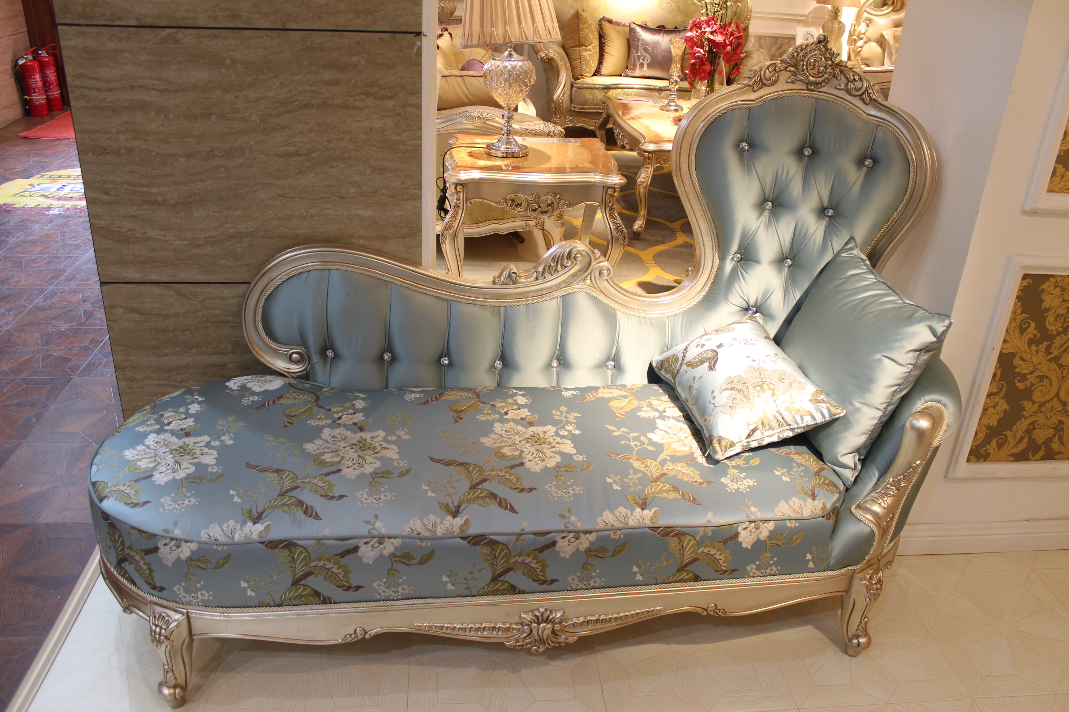 欧式贵妃椅躺椅美式全实木沙发床贵妃榻卧室美人榻 贵妃床图片