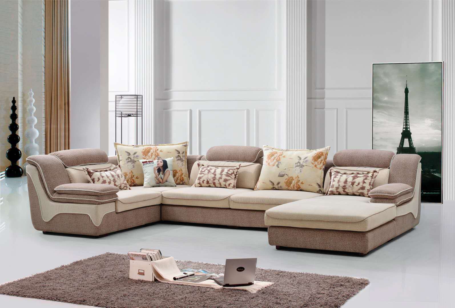 北欧沙发风格小户型客厅组合现代简约布艺沙发实木整装家具