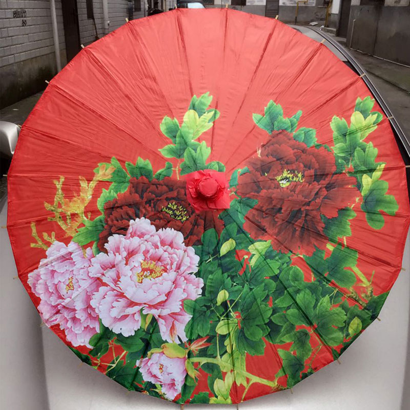 杭州市牡丹伞厂家直径100cm不防雨油纸伞 吊顶装饰伞 摄影道具 婚庆布置 荷花牡丹伞