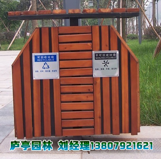 户外垃圾桶果皮箱实木垃圾桶厂家