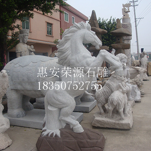 马雕像加工定制十二生肖马雕像 公园景观马 奔腾马动物雕塑