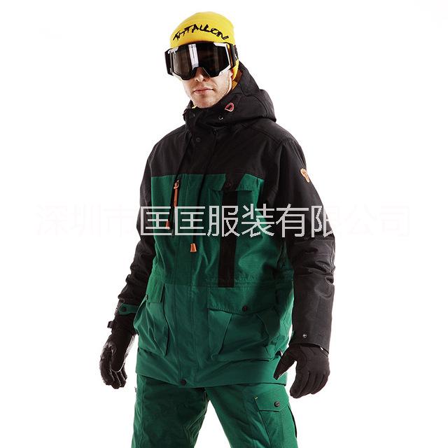 服装生产加工男士专业单板滑雪服防风防水3M保暖内胆连帽定制厂家