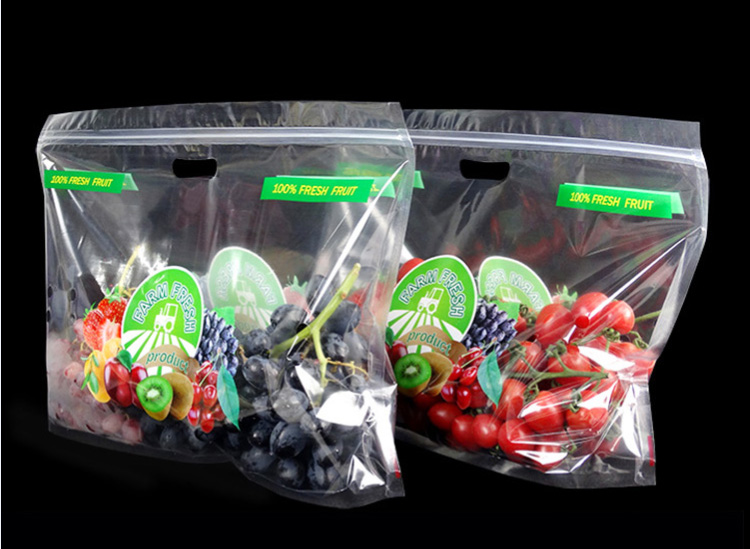新鲜水果包装袋 用自立葡萄提子车厘子樱桃保鲜自封图片