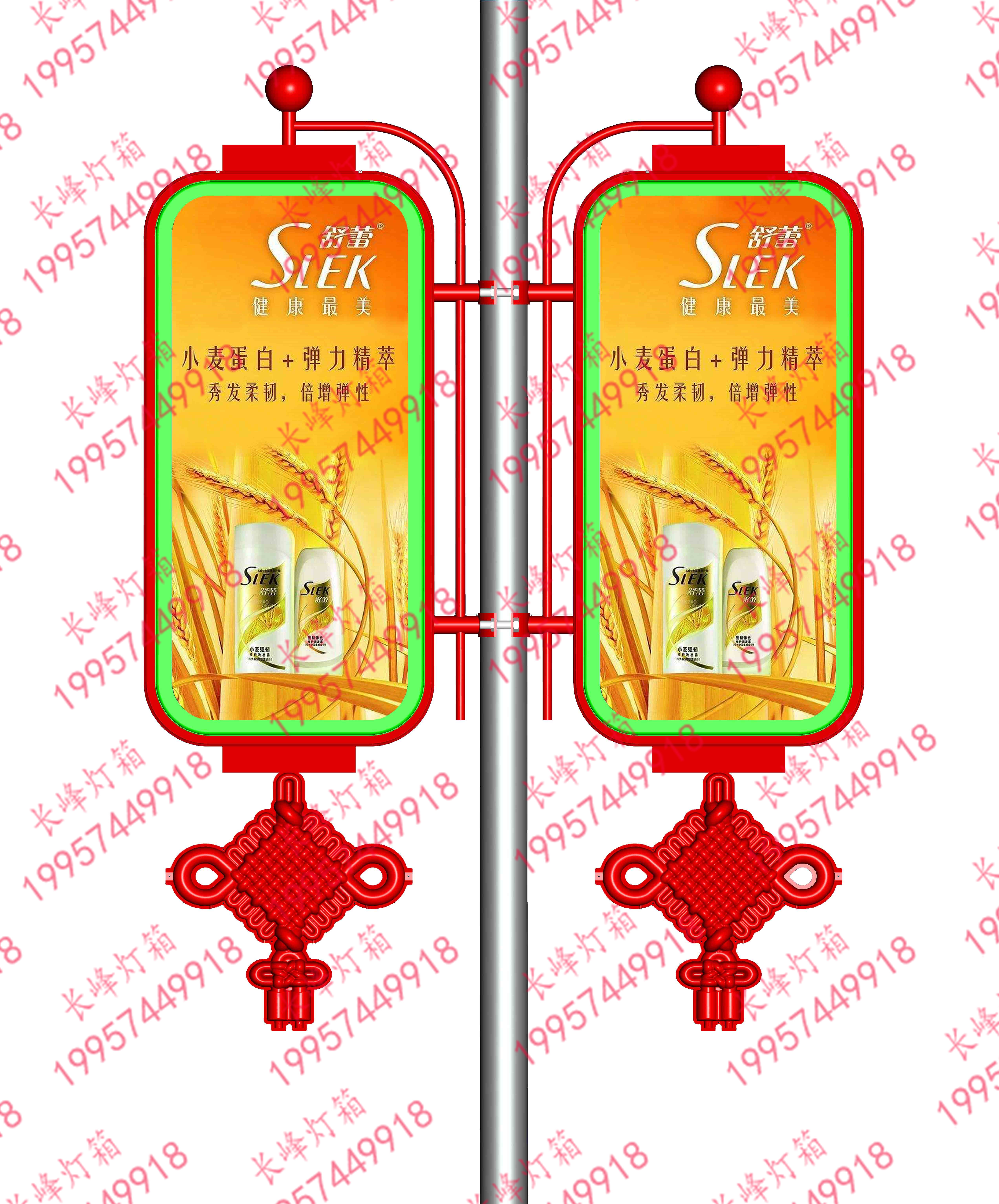宁波市新款长灯笼带发光中国结灯箱双面换厂家