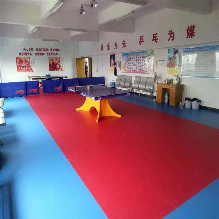 北京市pvc乒乓球地板厂家pvc乒乓球地板 乒乓球室地板材料 室内乒乓球地板