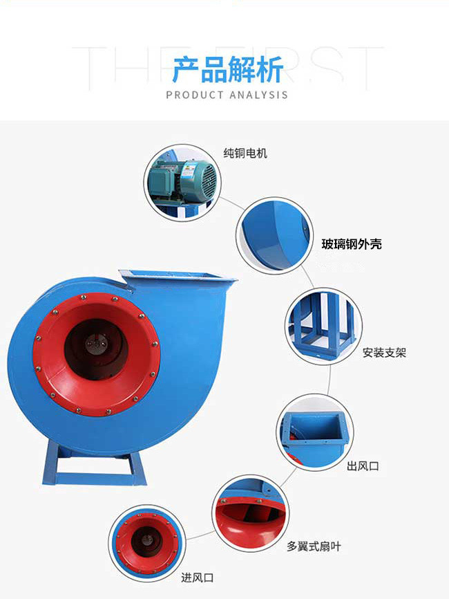 浙江宁波4-72-4A防腐防爆玻璃钢离心风机厂家定制销售价格