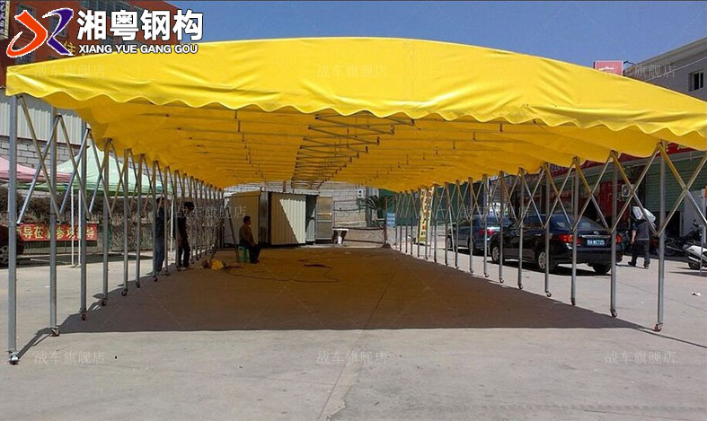 广州厂家订做伸缩雨棚汽车帆布遮阳棚折叠伸缩雨棚