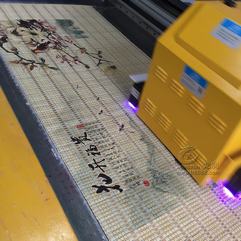 厂家直销竹席图案喷绘机在竹席上面印刷图案的机器竹席图案喷印机