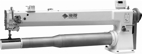 双针长臂型筒式综合送料平缝机 海菱GC2268-2BXL双针厚料机