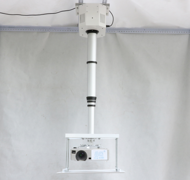 晶固爱普生通用投影机吊架1.5米摄像机电动遥控伸缩竹节式升降架 投影机电动吊架图片
