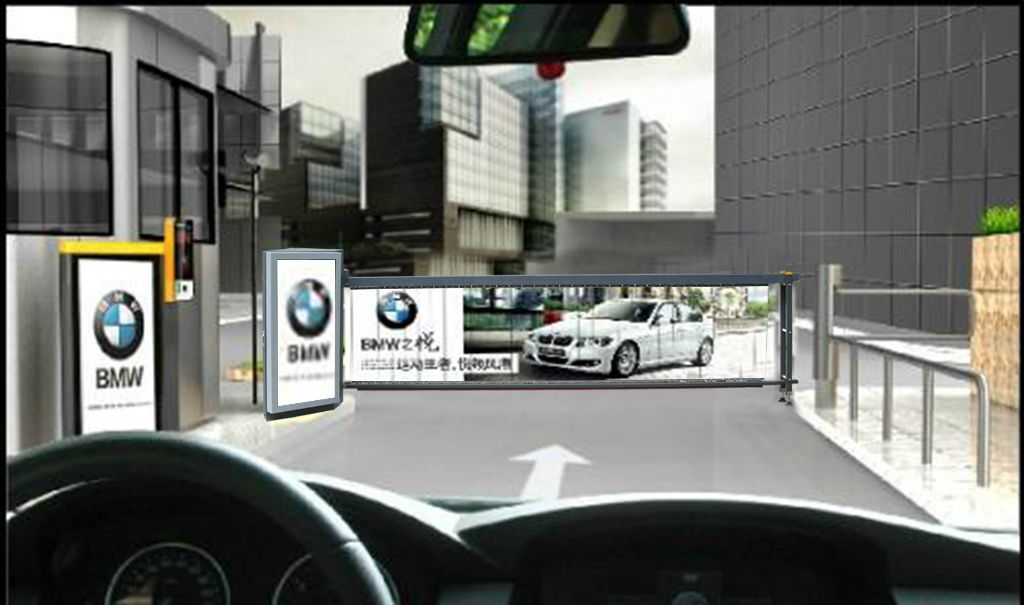 广州道闸广告公司社区出入口道杆广告发布价格图片