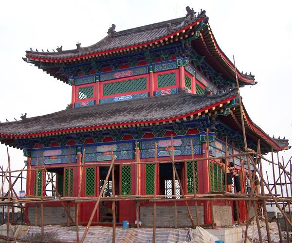 湖北武汉钢结构仿古建筑工程公司-武汉仿古钢结构工程专业设计、制造、安装图片