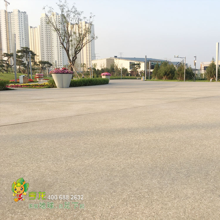 彩色砾石聚合物混凝土地面厂家供应 技术材料生产上海亨龙环保科技实业有限公司