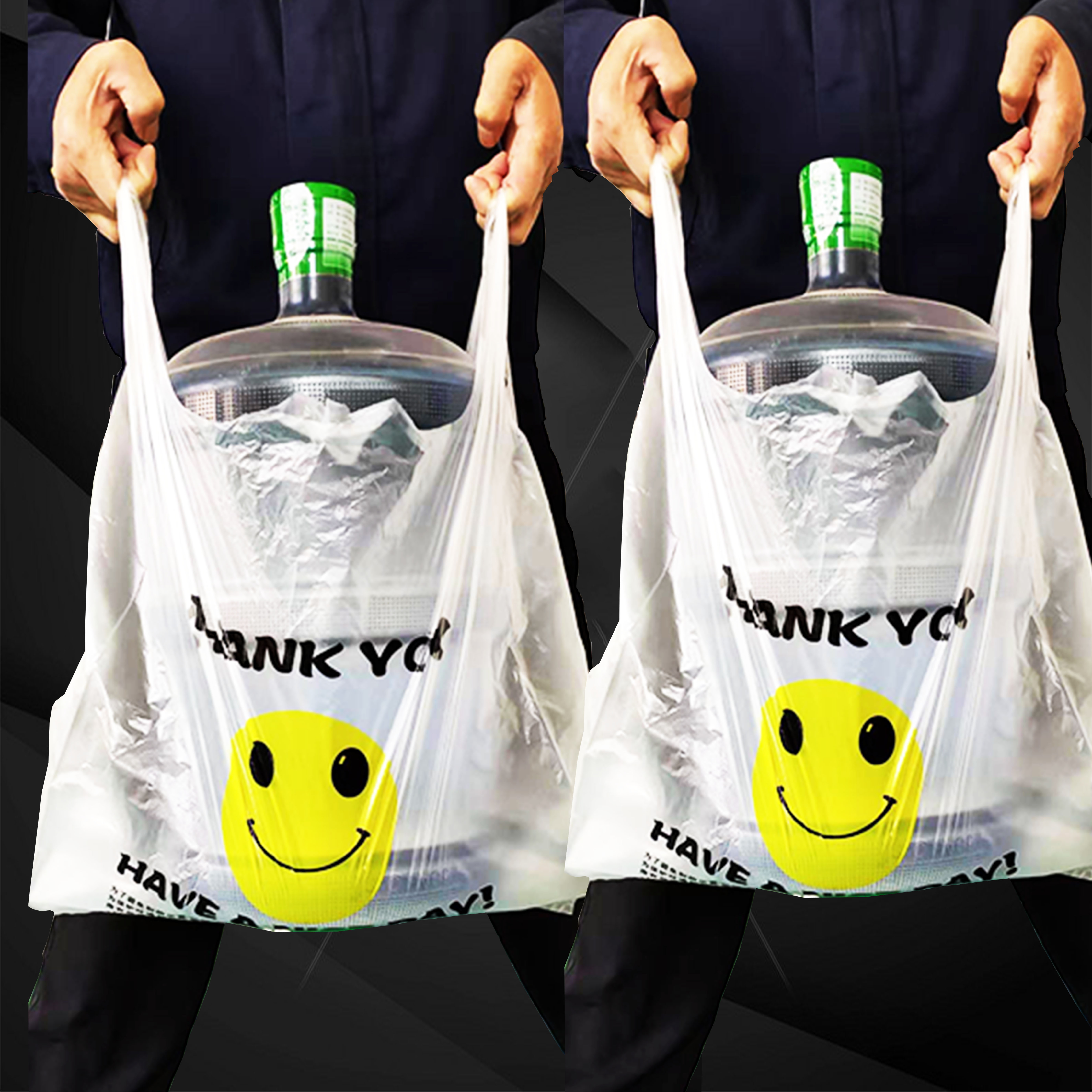 厂家定制超市购物袋 pe塑料手提批发