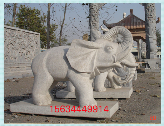户外大型石头大象加工厂 园林大象石雕制作 石制大象雕像图案