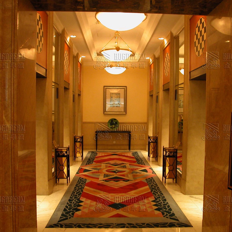定制羊毛尼龙酒店电梯厅地毯 可过消防图片