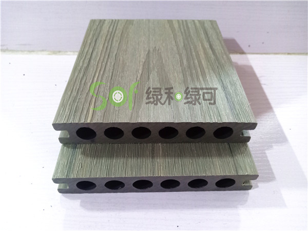 广东共挤塑木户外地板厂家供应灰色美新塑木地板23厚