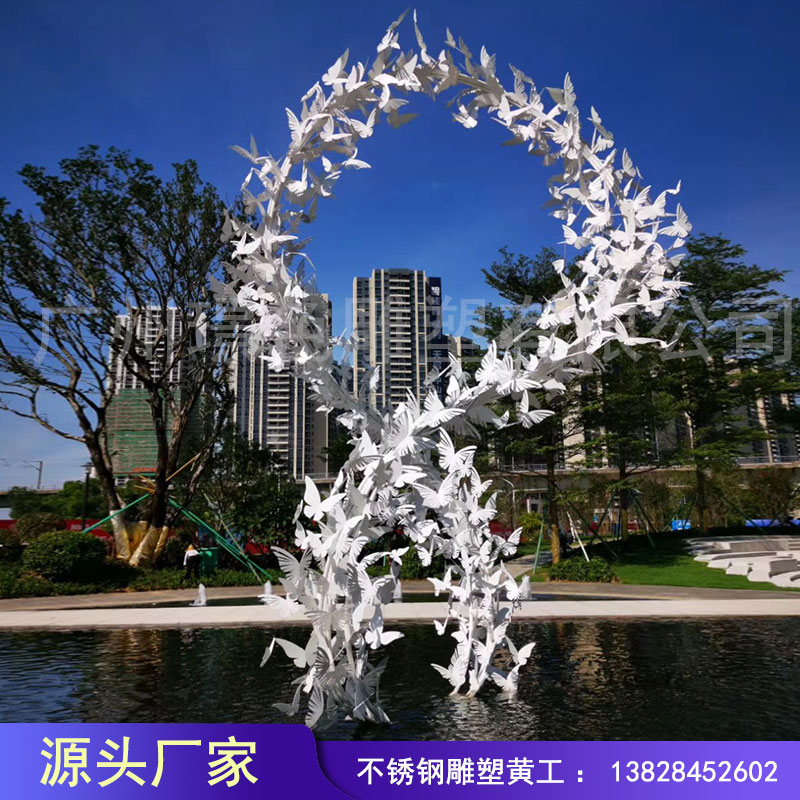 广州市不锈钢镜面雕塑厂家定制不锈钢雕塑抽象艺术校园户外景观公园大型金属雕塑  不锈钢镜面雕塑