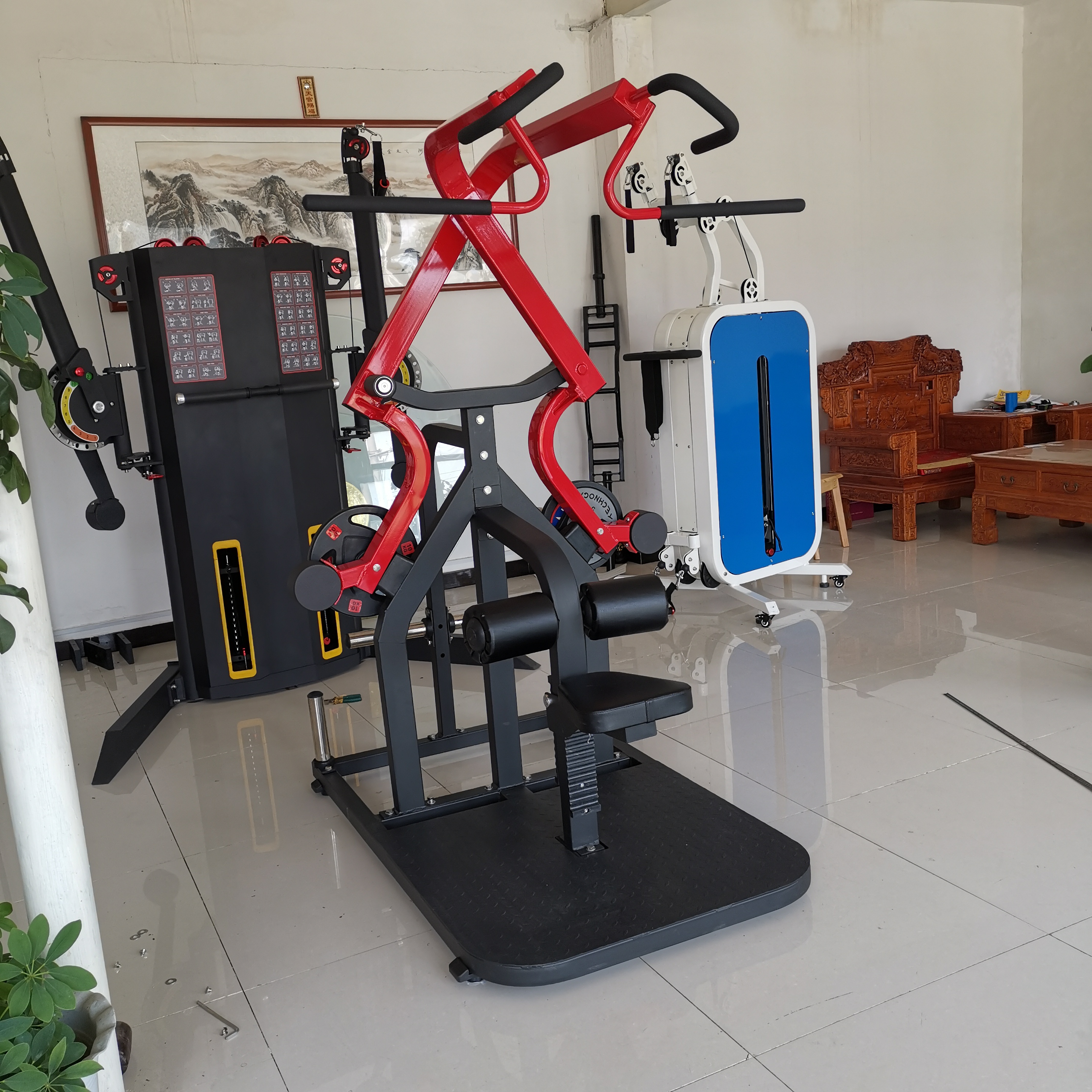 商用健身器材背肌训练器高拉背训练器坐式高拉背网红力量器械挂片